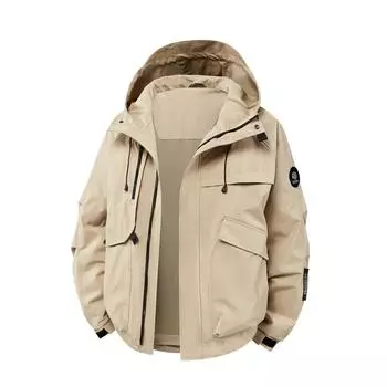 Jacket Men s Coat Hooded Spring New Men s Large Size Mountaineering Jacket S хаки