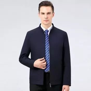 Jacket men s middle-aged lapel spring and autumn business casual middle-aged dad wear administrative civil servant jacket 170