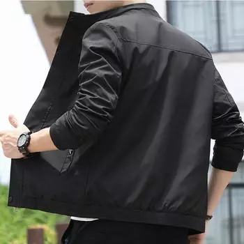 Jacket Men s Spring and Autumn New Versatile Korean Style Trendy Jacket Stand Collar Casual Top M