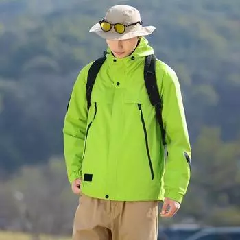 Jackets for men and women, spring and autumn new workwear jackets, windproof and waterproof, outdoor heavy rain, Tibetan couple hiking clothes S