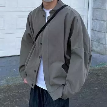Jackets Men s Spring and Autumn Korean Style Loose and Trendy Boys Handsome Retro Workwear Tops M