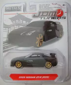 Jada JDM Tuner Scale Black 2009 Nissan 164 GT-R (Р35)