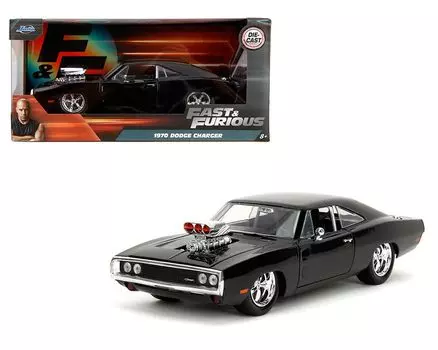 JADA TOYS Fast Furious Dodge Charger 1970 Black Charger Mini Car 35421 1/24 & F&F [Товар] чёрный