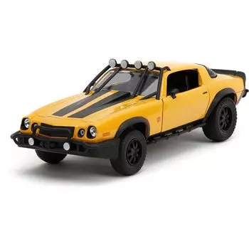 Jada Toys Transformers Rise of the Beast 1977 Chevrolet Camaro Bumblebee Badge литая игрушечная машинка для детей и взрослых 124 и жёлтый