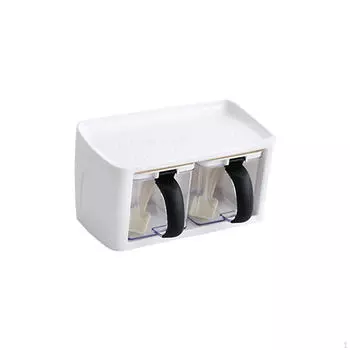 Jars Set Spoon Stylh Season Storage Solution 2 Grids