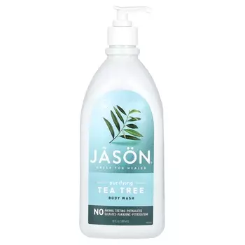 Jason Natural, гель для душа, очищающий чайное дерево, 30 жидких унций (887 мл)