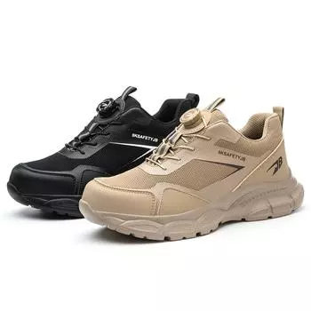 JB7925 Men s Steel Toe Breathable Work Safety Shoes Anti-Smashing Anti-Puncture Comfortable Casual Work Safety Shoes 40 чёрный