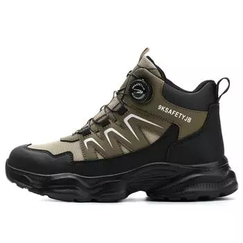 JB852 Men s Breathable Steel Toe Safety Shoes Wholesale Anti-Smashing Anti-Puncture Work Boots Work Shoes 40 чёрный