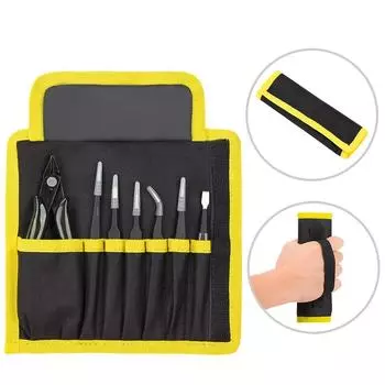 JCD Precision Tweezers With Ceramic Pinezer Medical Steel Clamps For Electronics Soldering DIY Bend Phone Repair Tools Kit