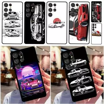 JDM Car RX7 MX5 Back Cover For Samsung Galaxy S20 FE S21 FE S22 Ultra Note 20 10 S8 S9 S10 S22 Plus Case Galaxy S10