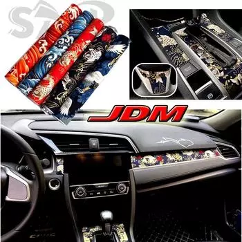 JDM японский стиль хлопок DIY автомобильный интерьер наклейка 50*150 см самоклеящаяся лента клейкая ветрозащитная ткань салон автомобиля новый