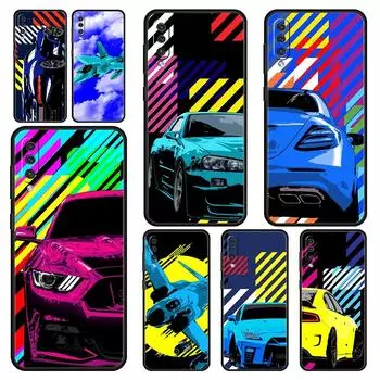 JDM Sports Car Lamp Aircraft Phone Case For Samsung Galaxy A52 A50 A70 A30 A40 A20S A20E A02S A12 A22 A72 A42 A32 5G A04s Cover Samsung A70