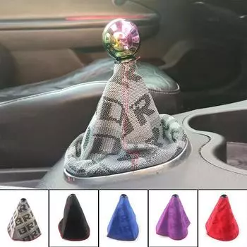 JDM Style Bride Canvas Universal Shift Lever Knob Boot Cover Racing Shift Knob Collars RS-SFN059 красный