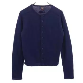 JEAN-PAUL GAULTIER wool Long sleeve knit cardigan 48 Navy system Women Used