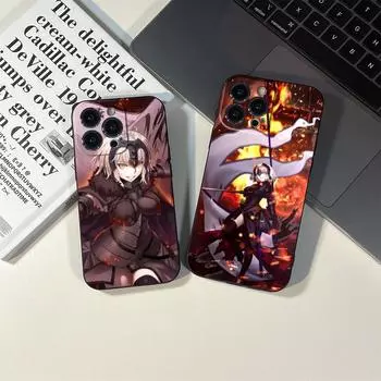 Чехол для телефона Jeanne D Arc Alter для iPhone 15 14 11 12 Pro 8 7 15 Plus 13 Pro MAX XR XS MINI SE 2020 черные чехлы iphone 14