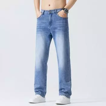 Jeans Men Xinjiang Cotton Summer Thin Soft Hanging Loose Straight Trousers Men 28