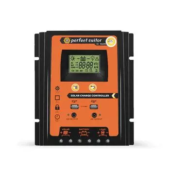 Эффективный солнечный контроллер PWM 12 В/24 В, 30 А, 50 А, 70 А для автономных систем. Прочная конструкция из АБС-пластика и алюминиевого сплава.