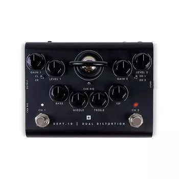 Эффектор для гитары Blackstar Dual Distortion DUAL DISTORTION с использованием триодной вакуумной лампы ECC83 DEPT.10 чёрный