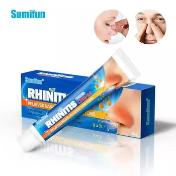 Эфирное масло для носа Sumifun, крем для лечения ринита, синусита, заложенности носа, натуральный экстракт мяты, освежающий, охлаждающий нос 20g