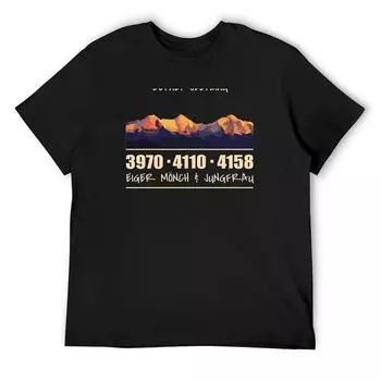 Эйгер М?Футболка Nch Jungfrau Mountain Bernese Oberland Customizeds Cute Clothes T-Shirt Men S белый