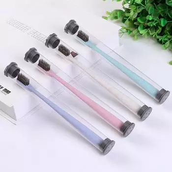 Экологичная зубная щетка с мягкой щетиной и настраиваемым логотипом Single round tube