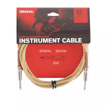 Экранированный кабель D Addario (Гитарный щит) Изготовленный на заказ плетеный инструментальный кабель Tweed PW-BG-10TW (3,0 м СС) []