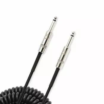 Экранированный кабель D Addario (Гитарный щит) Спиральный инструментальный кабель Custom Series Curl Cord PW-CDG-30BK (9,1 м СС) []