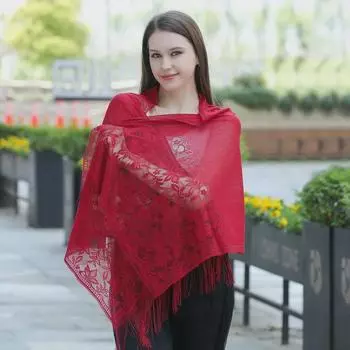 Элегантная кружевная шаль для невест, подружек невесты и повседневной одежды
