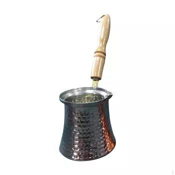 Элегантная медная турка с длинной ручкой 225ml