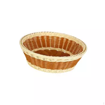 Элегантная плетеная корзина для сервировки дома и на улице 25cm_white bottom