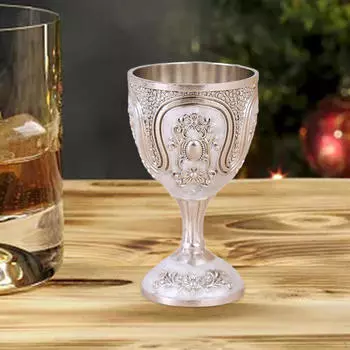 Элегантный набор бокалов для вина для домашнего угощения и подарка Silver White