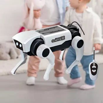 Электрическая механическая игрушка-робот для собак, 3D-головоломка в сборе, игрушка для щенков с дистанционным управлением, умный RC