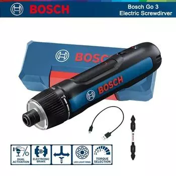 Электрическая отвертка Bosch Go 3 Профессиональная аккумуляторная отвертка 7 + 1 Перезаряжаемая аккумуляторная дрель с крутящим моментом передачи Go 2 Upgrade
