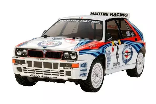 Электрическая радиоуправляемая машина TAMIYA серии Lancia Delta Integrale 58570 1/10 № 570 (Шасси ТТ-02) На дороге