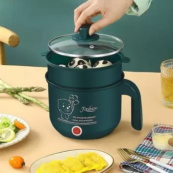 Электрическая сковорода Многофункциональная бытовая студенческая общежития Электрическая сковорода для приготовления пищи Универсальная маленькая электрическая кастрюля