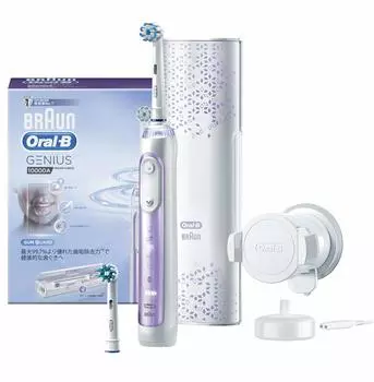 Электрическая зубная щетка Braun Oral B Genius 10000A Orchid Purple, совместимая с напряжением D7015266XCMOP (Зарубежная модель)