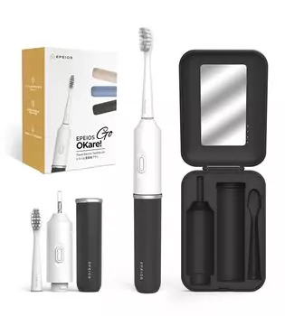 Электрическая зубная щетка Epeios Sonic Sonic Toothbrush Электрическая зубная щетка Портативный чехол для переноски Сменная щетка 60 дней использования Перезаряжаемая Идеально подходит для