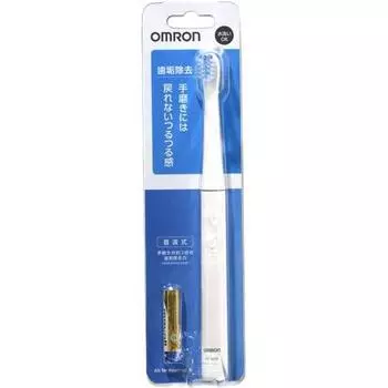 Электрическая зубная щетка Omron белая на батарейках HT-B220-W
