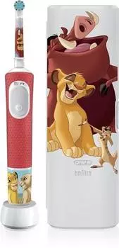 Электрическая зубная щетка Oral B PRO Kids 3+ The Lion King в футляре TU прозрачный
