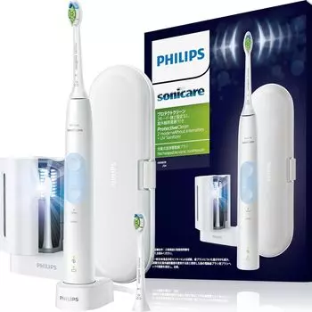 Электрическая зубная щетка Philips Sonicare Protect Clean Plus с УФ-стерилизатором Plus Compact White (Белый плюс/Белый включен) HX6839/54 белый