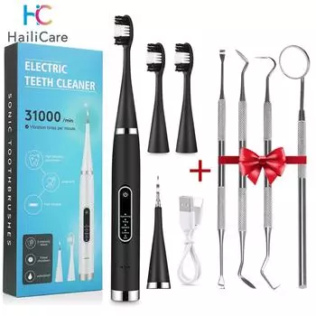 Электрическая зубная щетка Sonic Dental Tooth Cleaning Cleaner Электрические щетки Уход за полостью рта Отбеливание зубов Зубной камень Скалер