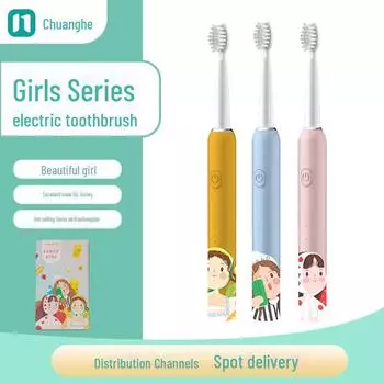 Электрическая зубная щетка Xiaohongshu Girls Sonic - USB-перезаряжаемая, несколько режимов Vitality Girl with 4 brush heads
