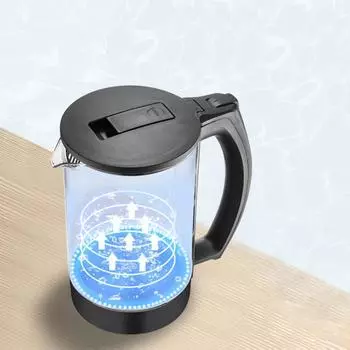 Электрический чайник 1,5 л из боросиликатного стекла для кипячения воды EU Plug (220-240v) чёрный