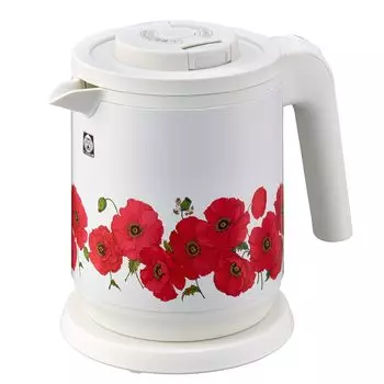 Электрический чайник TIGER Steamless WEB Limited 100th Anniversary Model Reprint Retro Pattern Poppy 0.6L PCK-T060WF