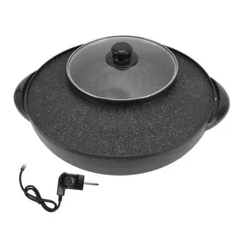 Электрический гриль Hot Pot Prevent Stick 5 Temp Multi Functional BBQ Pot Combo для домашнего кипячения и жарки L