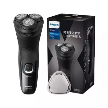Электробритва Philips 3000X Series Электробритва для мужчин роторная IPX7 триммер Черный (27 лезвий, тип, водонепроницаемый, моющийся, выдвижной, в комплекте) чёрный