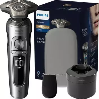 Электробритва Philips 9000 Prestige Washer Machine Model Электробритва для мужчин роторная с технологией защиты кожи для бритья в ванной хром