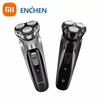 Электробритва Xiaomi ENCHEN Blackstone для мужчин с тройными плавающими лезвиями, бритвенные бритвы, триммер для бороды чёрный