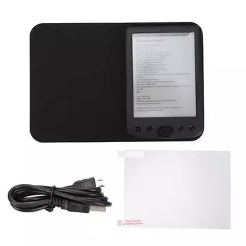 Электронная книга 6 дюймов 800x600 HD Ink Screen E Reader 8 ГБ 512 МБ ABS Ebook Reader с защитной пленкой для