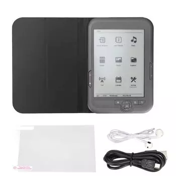 Электронная книга 6 дюймов 800x600 HD Ink Screen Электронная книга Поддержка FM с защитным чехлом Headphon Ink Screen